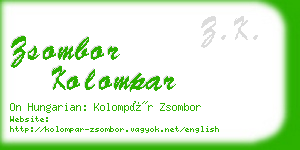zsombor kolompar business card